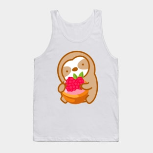 Cute Raspberry Tart Sloth Tank Top